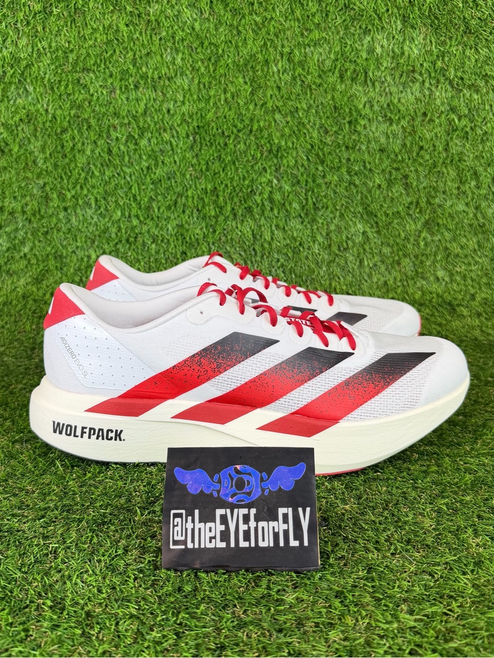 NEW adidas Adizero Evo SL NC State Wolfpack Marathon Running Shoes Men’s Size 13